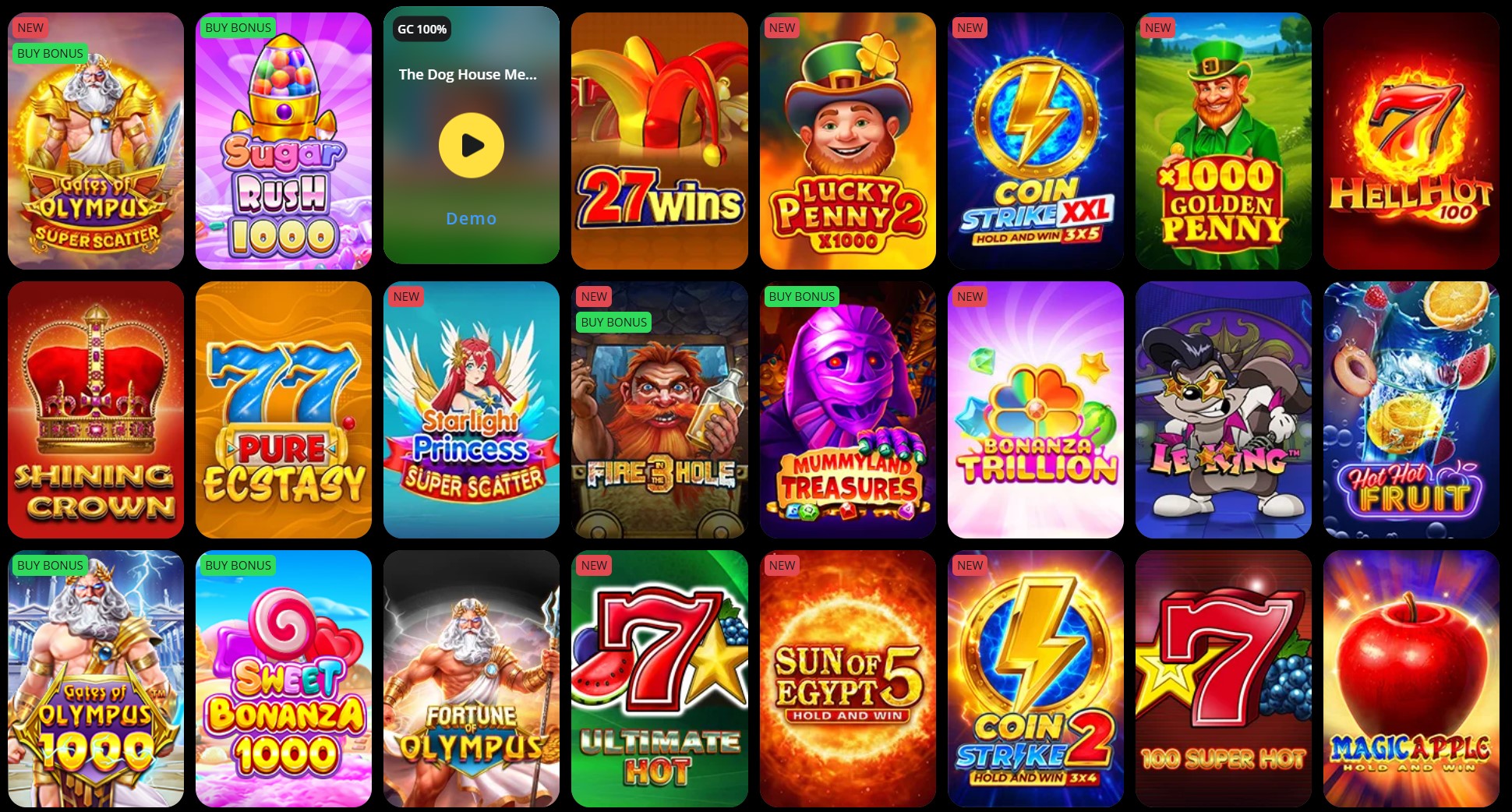 Топ слоты Покербет — Gates of Olympus, Sweet Bonanza 1000, Dog House Megaways